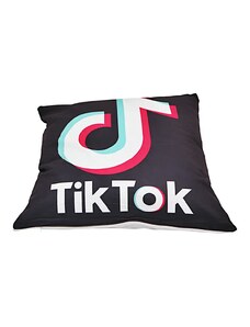 Perna imprimeu TikTok, burdiuf si fata de perna detasdabile 45 x 45 cm, Magrot 20163