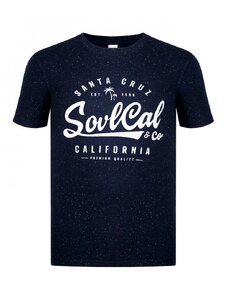 SoulCal Textured Flecked T Shirt Navy