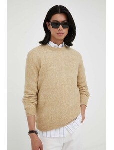 American Vintage pulover de lana barbati, culoarea bej, light