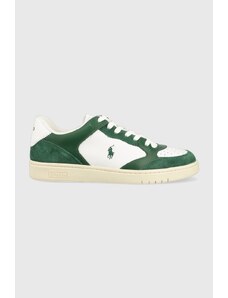 Polo Ralph Lauren sneakers din piele POLO CRT LUX culoarea verde, 809892284003