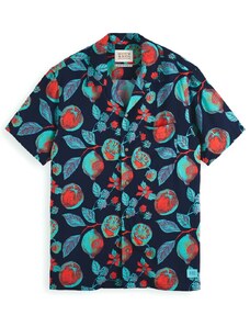 SCOTCH & SODA Cămaşă Short Sleeved Printed Camp Shirt 171643 SC5730 navy fruits aop