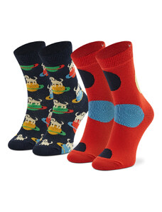 Set de 2 perechi de șosete lungi pentru copii Happy Socks