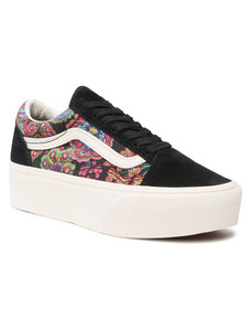 Vans old skool rouge et noir hot sale