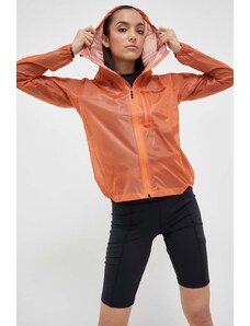 adidas TERREX geaca de ploaie Agravic femei, culoarea portocaliu