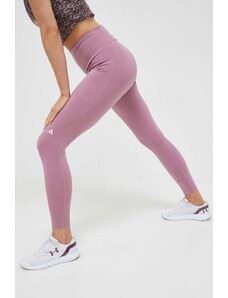 adidas Performance leggins de alergare DailyRun culoarea roz, neted