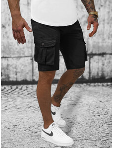 Pantaloni scurti chino bărbați negri OZONEE T/BB70011/1Z