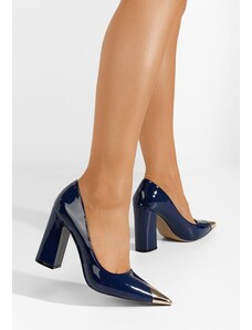 Zapatos Pantofi cu toc gros eleganti Azul navy