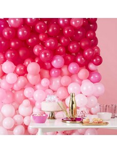 Ginger Ray Perete din baloane - ombre roz