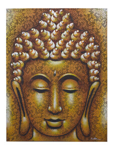 Magazincristale Tablou Buddha - Detaliu Brocart Auriu