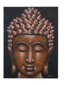 Magazincristale Tablou Buddha - Detaliu Brocart de Cupru