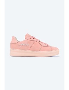 Filling Pieces sneakers din piele întoarsă Low Plain Court culoarea roz, 42227271888