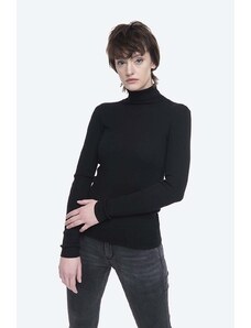 Norse Projects pulover din amestec de lână femei, culoarea negru, light, cu guler NW45.0167.9999-9999