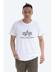 Alpha Industries tricou din bumbac Reflective Print culoarea alb, cu imprimeu 100501RP.09-white