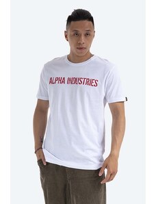 Alpha Industries tricou din bumbac RBF Moto culoarea alb, cu imprimeu 116512.09-white