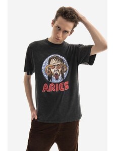 Aries tricou din bumbac Astrology For Aliens SS Tee culoarea negru, cu imprimeu AR60005-acid.wash