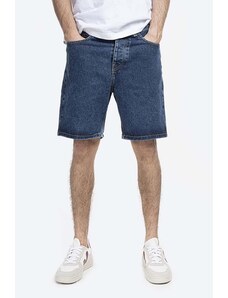Carhartt WIP pantaloni scurți din denim Newel bărbați I029209.-BLUE.STONE