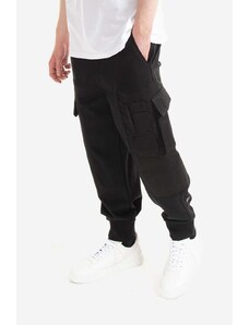Neil Barrett Neil Barett pantaloni Hybrid Workwear Loose Sweatpants bărbați, culoarea negru, cu fit cargo BJP019CH.S018S.01-black