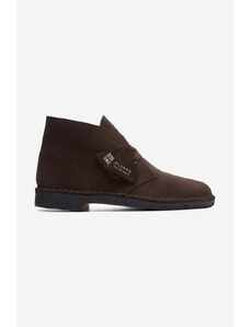 Clarks Originals pantofi de piele întoarsă Desert Boot bărbați, culoarea maro, 26155485