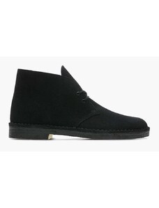 Clarks Originals pantofi de piele întoarsă Desert Boot bărbați, culoarea negru 26155480-BLACK, 26155480