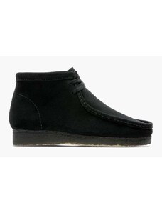 Clarks Originals pantofi de piele întoarsă Wallabee Boot bărbați, culoarea negru, 26155517