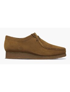 Clarks Originals pantofi de piele întoarsă Wallabee culoarea maro, 26155518