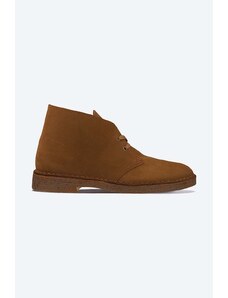 Clarks Originals pantofi de piele întoarsă Originals Desert Boot bărbați, culoarea maro 26155481-BROWN