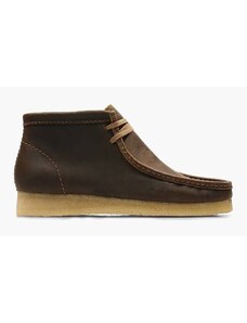 Clarks Originals pantofi de piele Wallabee Boot culoarea maro, 26155513