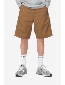Carhartt WIP pantaloni scurți din bumbac Single Knee culoarea maro I027942.HAMILTON.B-HAMILTON.B