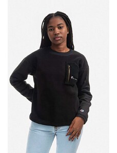 Champion bluză Crewneck Sweatsuit femei, culoarea negru, cu imprimeu 113507-YS094