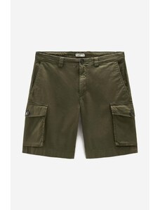 Woolrich pantaloni scurți bărbați, culoarea verde CFWOSH0039MRUT3343-614