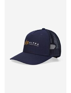 Alpha Industries șapcă culoarea bleumarin, cu imprimeu 106901.07-navy