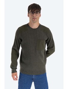 A.P.C. pulover de lână bărbați, culoarea verde, light WVBAK.H23052-KHAKI