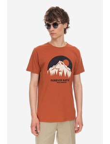 Fjallraven tricou din bumbac culoarea portocaliu, cu imprimeu F87053.243-243
