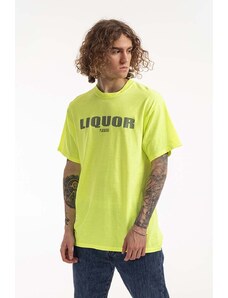PLEASURES tricou din bumbac Liquor culoarea verde, cu imprimeu P22SP048-GREEN