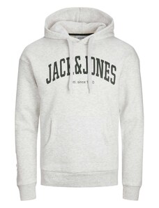 JACK & JONES Bluză de molton 'Josh' negru / alb amestacat
