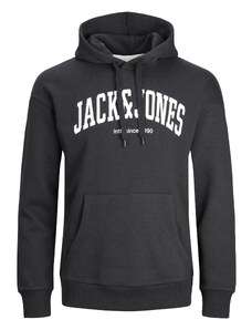JACK & JONES Bluză de molton 'Josh' negru / alb