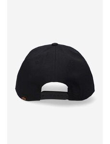 Alpha Industries șapcă de baseball din bumbac culoarea negru, cu imprimeu 126912.682-black