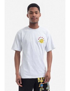 Market tricou din bumbac x Smiley culoarea gri, cu model 399000645-16