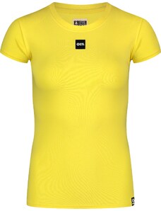 Nordblanc Tricou galben din bumbac pentru femei CLOSE-UP