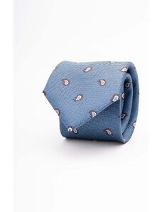 BMan.ro Cravata Barbati Albastru Bleu Imprimeu Paisley BMan834