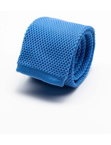 BMan.ro Cravata Barbati Albastru Blue Tricotata Imprimeu Oxford BMan890