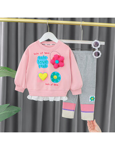 SuperBebeShop Compleu pentru fetite - Pink flower