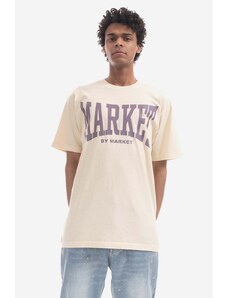 Market tricou din bumbac culoarea bej, cu imprimeu 399001370-cream