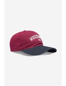 Wood Wood șapcă de baseball din bumbac Brian culoarea roșu, cu imprimeu 12130807.7083-RUST