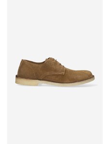 Astorflex pantofi de piele întoarsă Derby Uomo bărbați, culoarea maro COASTFLEX.001-STONE