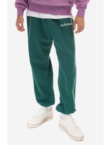 Aries pantaloni de trening culoarea verde, cu imprimeu, Spodnie Aries Mini Problemo Sweatpant AR30009 ALPLINE GREEN AR30009-ALPLINE.GR