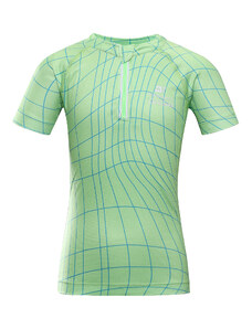 Children's cycling jersey ALPINE PRO LATTERO neon green gecko variant pa