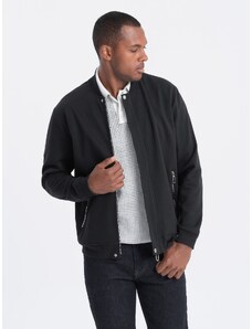 Jachetă bomber ombre pentru bărbați - negru