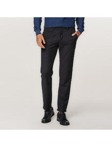 Willsoor Pantaloni chino negri pentru bărbați cu un model fin 15445