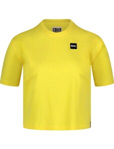 Nordblanc Bluză galbenă crop top pentru femei CROPTOP